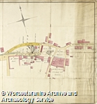 Plan of new line of road in the village of Bretforton, 1824